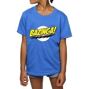 The Big Bang Theory Girls Bazinga Cotton T-Shirt / Royal Blue